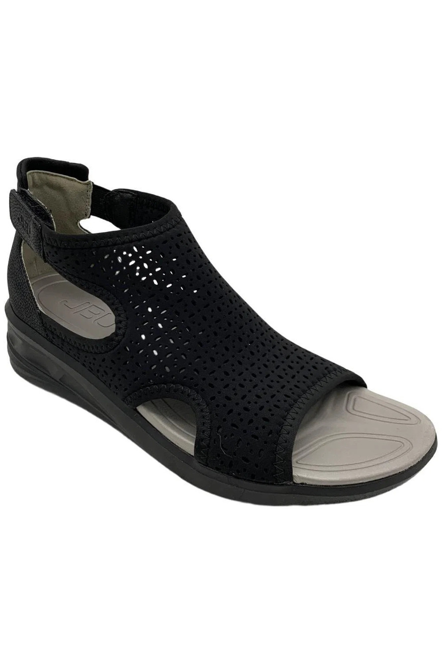 JBU by Jambu Women's Natalie Wedge Sandal Black - Wide